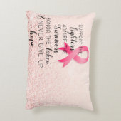 乳がん認識度ホープ感動的引用文 アクセントクッション (裏面(縦))