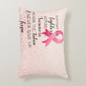 乳がん認識度ホープ感動的引用文 アクセントクッション (正面(垂直))