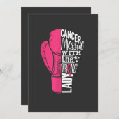 乳がん認識度ボクシンググローブティー 招待状 (正面/裏面)