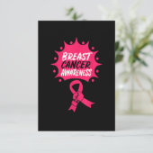 乳がん認識度ボクシンググローブピンクリボンW サンキューカード (スタンド正面)