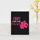 乳がん認識度ボクシング手袋ピンクリボン カード (黄色い花)