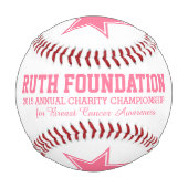 乳がん認識度ユアファンデーションイベント 野球ボール (正面)