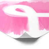 乳がん認識度リボンの水色 ポスター (角)