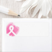 乳がん認識度リボンの水色 ラベル (インサイチュ)