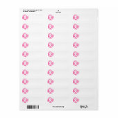 乳がん認識度リボンの水色 ラベル (フルシート)