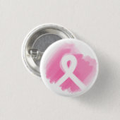 乳がん認識度リボンの水色 缶バッジ (正面&裏面)