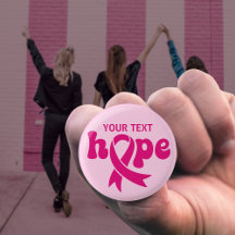 乳がん認識度リボンカスタム文字または名前