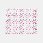 乳がん認識度リボンケモブランケット フリースブランケット (正面(横))