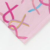 乳がん認識度リボンソフトブランケット フリースブランケット (角)