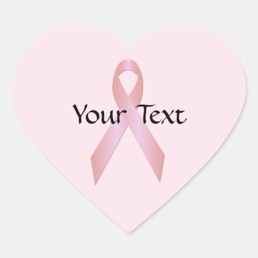 乳がん認識度リボンハートシール2 ハートシール (正面)