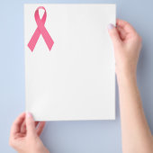 乳がん認識度リボンフライヤー チラシ (手)