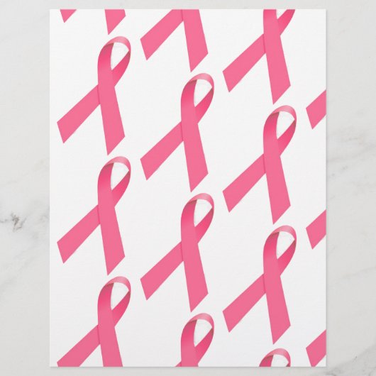 乳がん認識度リボンプリントチラシ チラシ (正面)