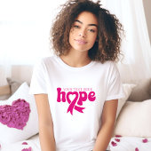 乳がん認識度リボン名前をカスタムする文字 Tシャツ
