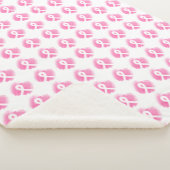 乳がん認識度リボン水彩 シェルパブランケット (3/4)