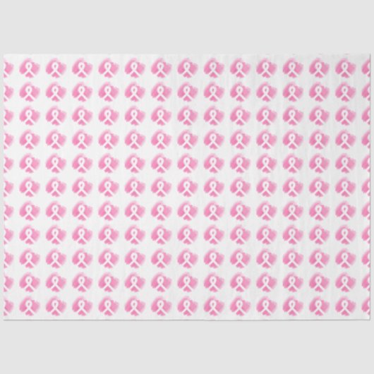乳がん認識度リボン水彩 薄葉紙 (正面)