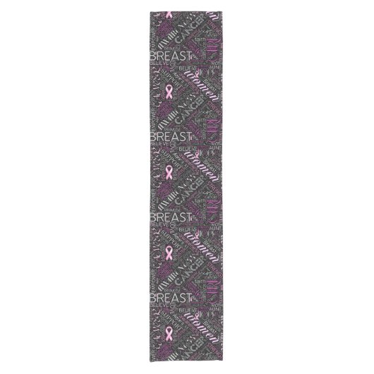 乳がん認識度ワードクラウドID261 ショートテーブルランナー (正面)