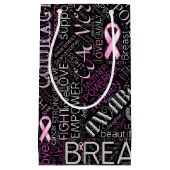 乳がん認識度ワードクラウドID261 スモールペーパーバッグ (正面)