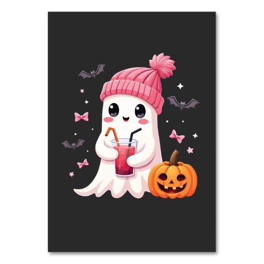 乳がん認識度不気味幽霊ハロウィーン テーブルナンバー (正面)