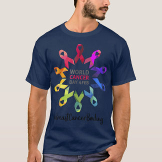 乳がん認識度世界がん日乳がん Tシャツ