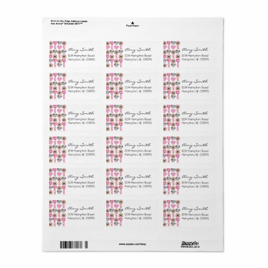 乳がん認識度住所 シール (フルシート)