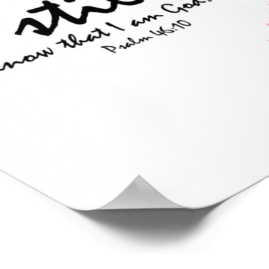 乳がん認識度宗教的クリスチャンの贈り物 ポスター (角)