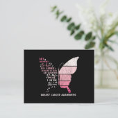 乳がん認識度家族マッチング蝶 ポストカード (スタンド正面)