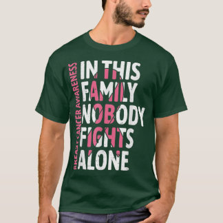 乳がん認識度家族支援隊ブラス Tシャツ