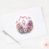 乳がん認識度帯 ラウンドシール (封筒)