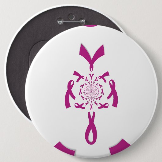 乳がん認識度帯 缶バッジ (正面&裏面)