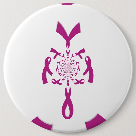 乳がん認識度帯 缶バッジ (正面)