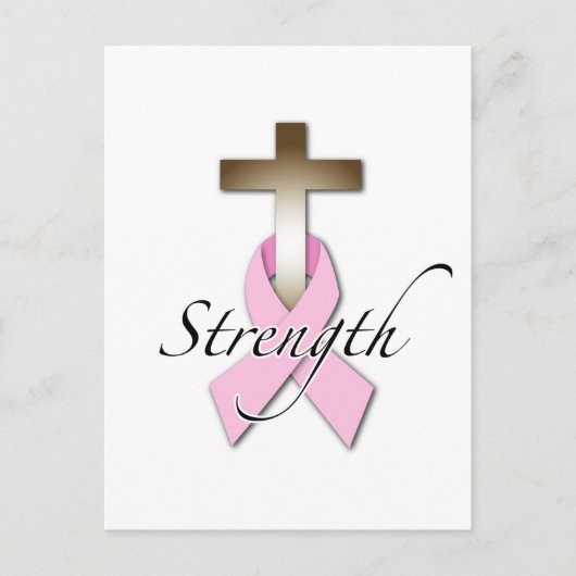 乳がん認識度強度 ポストカード (正面)