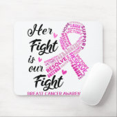 乳がん認識度彼女の戦いは私の戦い マウスパッド (マウス)