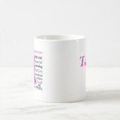 乳がん認識度感動的マググ コーヒーマグカップ (中央)
