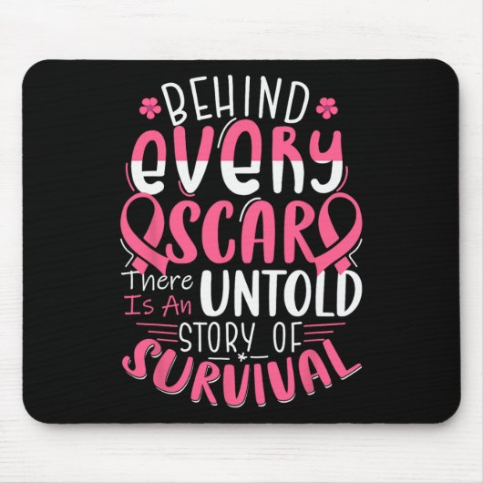 乳がん認識度戦士ピンクリボン乳房 マウスパッド (正面)