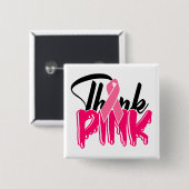 乳がん認識度戦闘機ピンクリボンボタン 缶バッジ (正面&裏面)