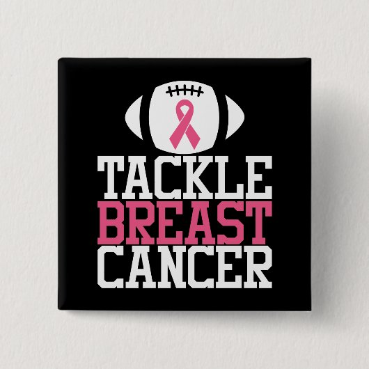 乳がん認識度戦闘機ピンクリボン信仰 缶バッジ (正面)