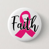 乳がん認識度戦闘機ピンクリボン信仰 缶バッジ (正面)