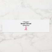 乳がん認識度支持ピンクリボン ペットボトルラベル (シングルラベル)