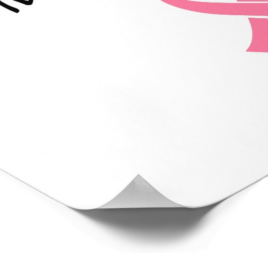 乳がん認識度支持ピンクリボン ポスター (角)