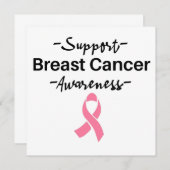 乳がん認識度支援ピンクリボン 招待状 (正面/裏面)