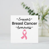 乳がん認識度支援ピンクリボン 招待状 (スタンド正面)