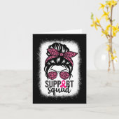 乳がん認識度支援班Messy Bun Wa カード (黄色い花)