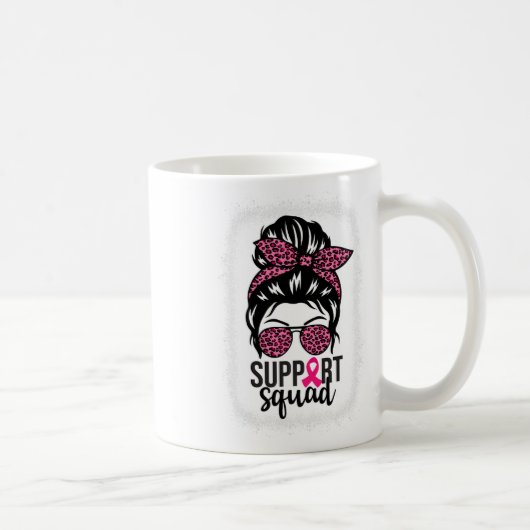 乳がん認識度支援班Messy Bun Wa コーヒーマグカップ (右)