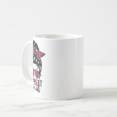 乳がん認識度支援班Messy Bun Wa コーヒーマグカップ (正面左)