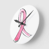 乳がん認識度時計 ラウンド壁時計 (傾斜)