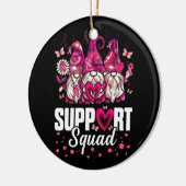乳がん認識度格言支援分隊ピンク セラミックオーナメント (左)