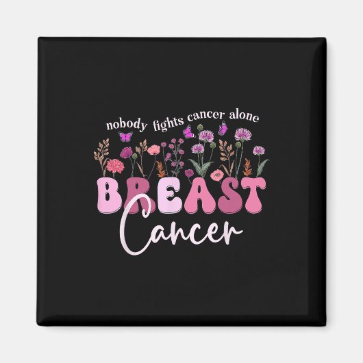 乳がん認識度母が乳がんを支える マグネット (正面)