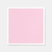 乳がん認識度淡いピンク無地の色 スタンダードカクテルナプキン (正面)