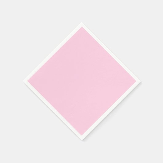 乳がん認識度淡いピンク無地の色 スタンダードカクテルナプキン (角)