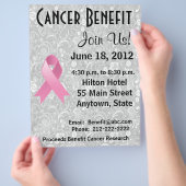 乳がん認識度特典灰色フローラチラシ チラシ (手)